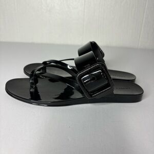 Veronica Beard Salva black jelly buckle sandal size 7